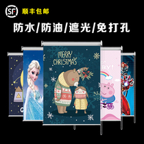 Punch-free rolling curtain anime childrens cartoon painting boys and girls bedroom room balcony lift sunshade
