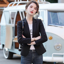 Sandro Moscoloni black blazer women short 2021 New slim casual small suit top