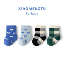 Little cute rabbit baby socks winter one year old baby autumn and winter cotton warm newborn men and women children do not get leg tide