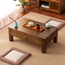  Japanese-style solid wood Kang table Tatami coffee table Modern simple bay window table Floor balcony Chinese tea ceremony low table