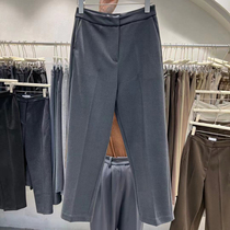 THE SHOW Summer 100 lap high waist casual 90% Western pants woman with slim Han version straight tube smoke pipe pants 6153