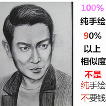 Character sketch portrait painting pure hand-painted portrait portrait custom generation drawing sketch head portrait 16 open sketch paper