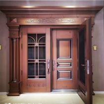 Villa gate composite screen door Zinc alloy double door Rural household glass door