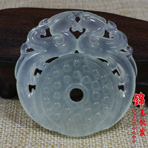 Xiuyu hollow double phoenix pendant pendant Phoenix jade DIY safety buckle jade Bi ancient waist tassel sweater pendant