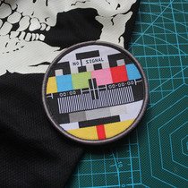 Fine Yarn Weave Mark Magic Badge Round Arm Chapter Radio No Signal Nostalgia National Tide Morale Badge Magic Sticker Creative Badge