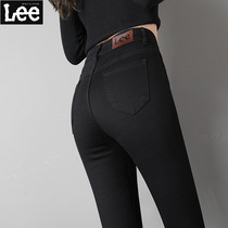 Jeans womens small feet pants 2021 autumn new high waist black nine-point stretch tight fit all-match thin pencil pants