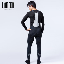 Lamparda autumn and winter fleece high elastic fabric warm cycling pants men and women outdoor bicycle equipment pants reflective