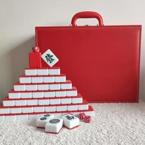 Home hand rub large black red blue jade custom enterprise company LOGO gift box cartoon pattern mahjong tiles