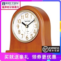  Japan Lisheng European style solid wood table clock living room creative clock retro clock alarm clock Quartz clock decoration CRE943