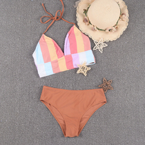 Small discount Fashion Bikini Split Swimsuit Ladies leisure vacation beach sunscreen dry hot spring swimsuit