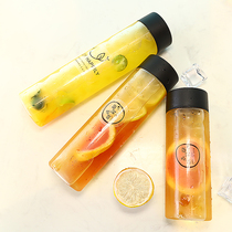 400ml net red cold bubble milk tea bottle 500ml disposable PET plastic transparent milk tea cup juice beverage bottle