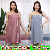 Thickened bandeau bath skirt Yukata female beauty salon bath skirt custom logo Increase soft absorbent wearable large bath towel