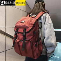 Hong Kong 2021 new Korean large-capacity backpack mens fashion trend backpack middle school student school bag travel bag
