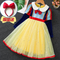 Snow white princess dress girl dress autumn girl dress autumn dress baby gauze dress dress