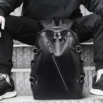 Backpack mens shoulder bag large capacity hip hop Tide brand travel bag fashion trend ins Hong Kong style College students schoolbag