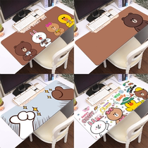 Brown bear mouse pad Oversized office computer keyboard pad Cartoon student home writing desk pad multi-function