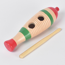 Orff percussion instrument fish Frog Music Teaching Aids scraping frog fish frog drum shave wooden fish clasps kindergarten school