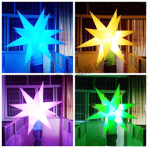 Inflatable Stars Light Air Mode Bar Nightclub LED Suspension Air Die Custom Stage Ivory Lamppost Arrangement Decorations