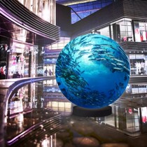 Spherical LED display P3 round soft screen indoor outdoor flexible screen special-shaped screen 1 8 m Spherical stereo screen