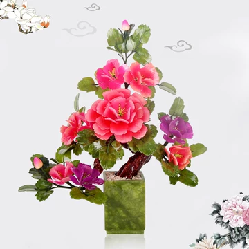 景泰蓝玉石牡丹花盆景摆件-景泰蓝玉石牡丹花盆景摆件促销价格、景泰蓝