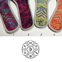 Hand-cranked warp wheel set silk trumpet cloud cliff seawater can be loaded with Asian green warp wheel to flower pure handmade long 28