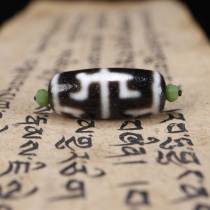 Natural boutique agate boundless black and white clear lotus master dzi pendant text play oil moisturizing necklace jewelry