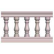 Roman column mold balcony guardrail model building exterior wall railing Villa cement cast-in-place fence column European style