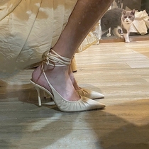 OMG upper foot looks white and beautiful with high heel shoes 2021 autumn new