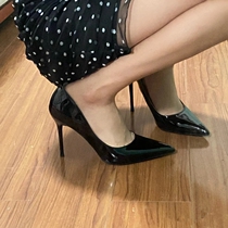 OMG upper foot comfortable naked color heels 2022 spring new thin heel black single shoes