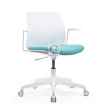 White lifting office chair with writing board Training chair Foot conference chair Ergonomic computer chair Table and chair combination