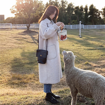 Lecea Alice Lamb Coat Womens furry 2021 Winter new leather wool one lamb wool coat