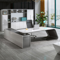 Light Extravagant Baking Varnish Boss Desk Modern Minimalist Manager Female President Supervisor Atmospheric Single Table And Chairs Combined Large Bandae