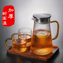 Household cold kettle glass high temperature resistant cold kettle set large capacity heat-proof Japanese boiling water cup juice