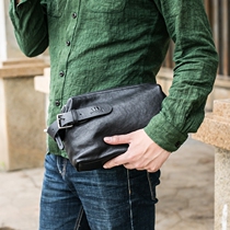 Mens Handbags Mens Leather Soft Leather Hand Grip Bag Mens Bag Business Casual Lambskin Large Capacity Mens Handbag Tide