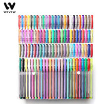 wiviw48 60 100 120 color color neutral pen Flash Pen gel pen fluorescent color pen set multicolor