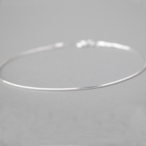 925 snake bone fine anklet female sterling silver very fine Japanese and Korean version simple student fresh net red cold wind personality fashion