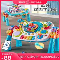 Game table Multi-functional early education puzzle learning table Baby building blocks assembly 1-year-old children Baby boy toy table 3