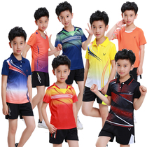 Childrens volleyball suit set Boys and Girls short-sleeved shorts sportswear tennis suit table tennis badminton suit childrens clothing
