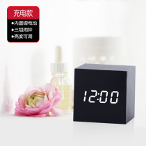 Student creative LED charging storage electronic alarm clock Luminous mute bedroom bedside small alarm Multi-function digital clock