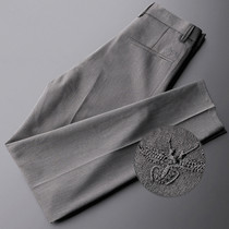 Tide brand summer thin nine-point suit pants men 2021 new Korean slim straight business high-end mens casual pants