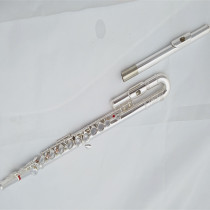 Hamelan beginner childrens elbow flute instrument double flute head C- Tone band playing professional test silver plated