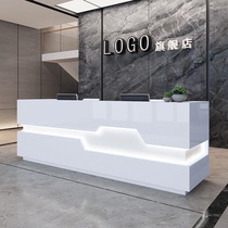 Company paint reception desk Simple modern desk Beauty salon bar Training institution Consulting cashier