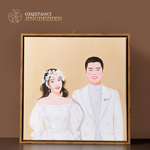 Girlfriend couple creative wedding gift hand-painted anniversary realistic certificate photo souvenir custom wedding gift