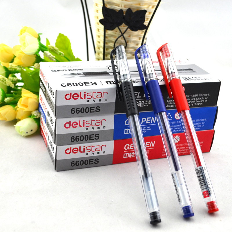 Powerful neutral pen 6600es carbon pen signature water-powered pen core 0.5 bullet office school supplies stationery
