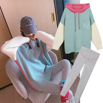 Pregnancy Woman Dress Spring Clothing Suit Going Out Fashion Models 2022 New Tidal Moms Sweater Spring Autumn Blouses Womens Clothing Two Sets