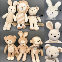 MH] Korean baby organic cotton Bear rabbit puppy newborn baby gift comfort doll toy