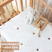 ins Korean newborn cotton quilted sheets baby bed hats custom baby cushion cushion mattress cover