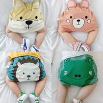 Child Tai baby pants big fart pants large pp pants male baby triangular bag fart outside wearing pure cotton shorts Summer thin