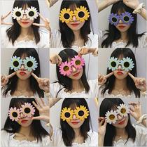 Little Daisy funny glasses ins sand sculpture cute picnic party party shake sound Net red graduation photo sun glasses
