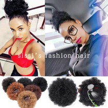 afro bun wig small African curly hair Synthetic hair Chignon